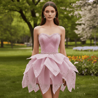 2 in 1 Quinceanera Dresses Organza Ball Gown Flower Luxury Party Gowns - Rosymae