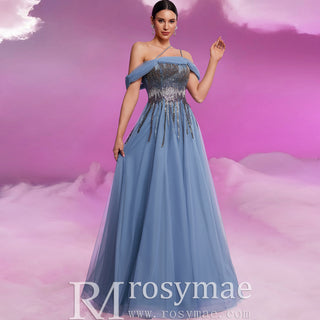 A-line Spaghetti Strap Prom Gowns Special Occasion Dresses