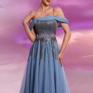 A-line Spaghetti Strap Prom Gowns Special Occasion Dresses