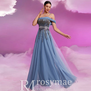 A-line Spaghetti Strap Prom Gowns Special Occasion Dresses
