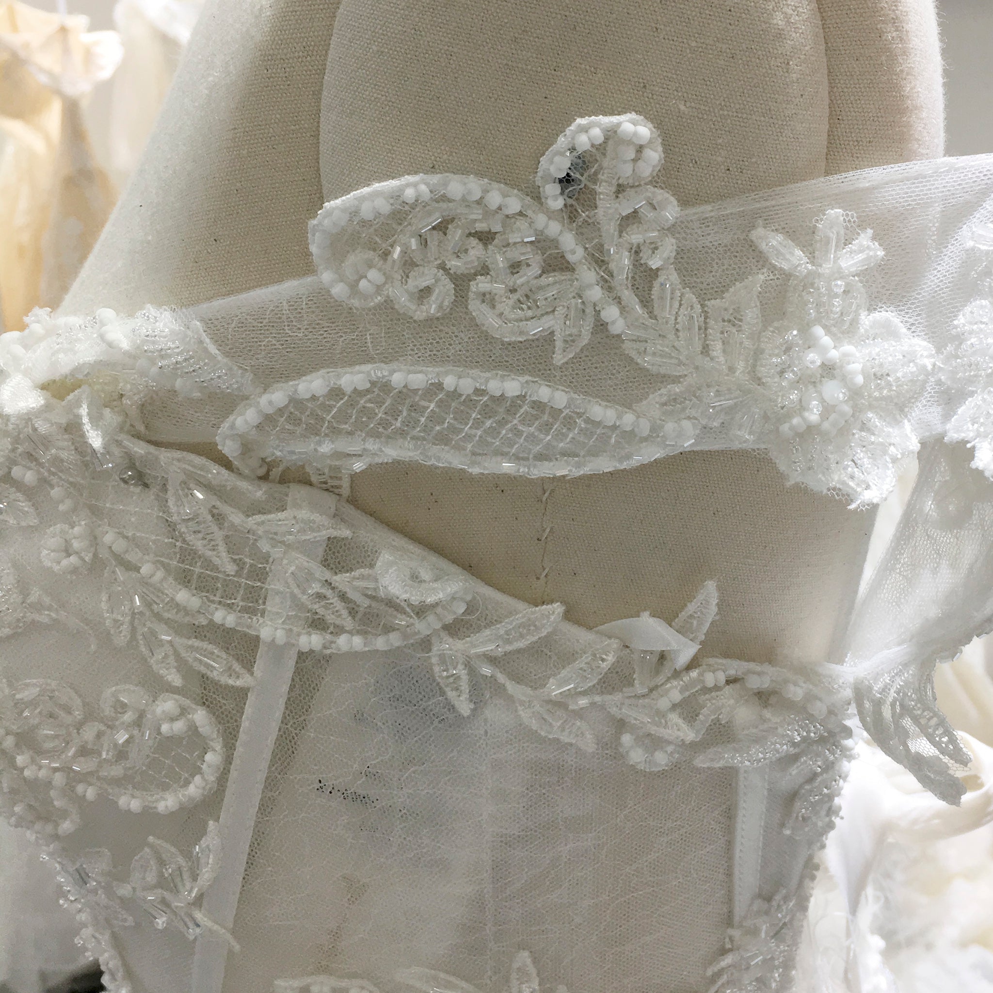 A-line Beaded Floral Lace Applique Wedding Dress with Off Shoulder Rosymae A-line Beaded Floral Lace Applique Wedding Dress with Off Shoulder Rosymae