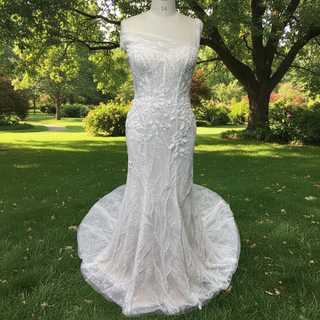 Elegant Asymmetrical Neckline Mermaid Wedding Dresses & Gowns