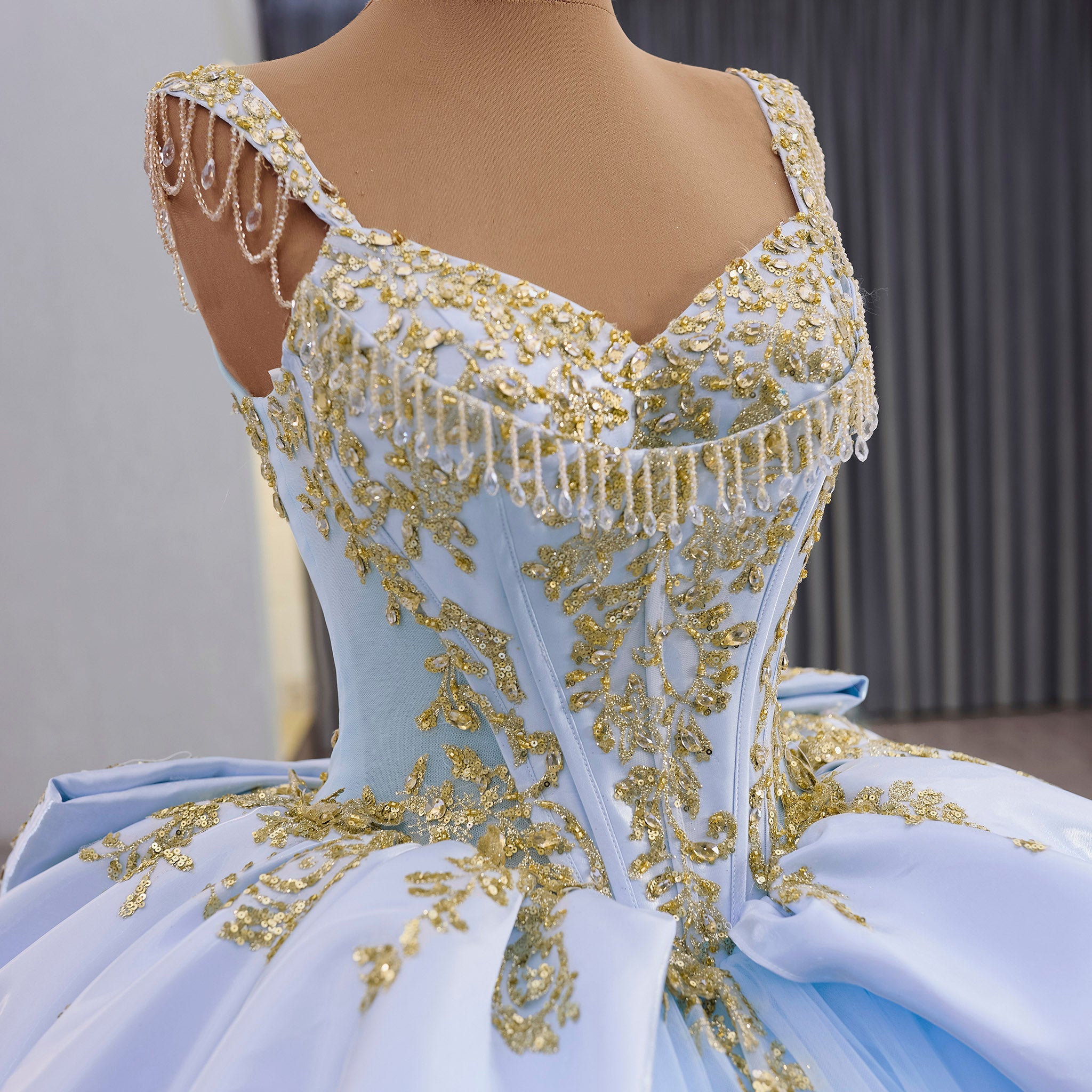 Sky Blue Quinceanera Dress Elegant Ball Gown Evening Party Dresses Custom Colors / 18w Sky Blue Quinceanera Dress Elegant Ball Gown Evening Party Dresses Custom Colors / 18w