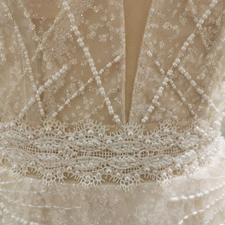 Backless Mermaid Wedding Dress with Spaghetti Straps & Train