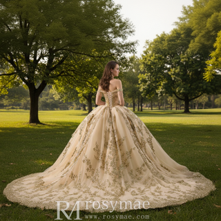 Beaded Sequin Sparkly Wedding Gown Halter Neck Quinceanera Dress