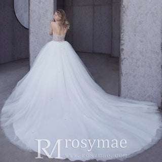 Tulle Ball Gown Wedding Dress With Sweetheart Neckline