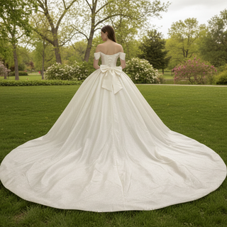 Sweetheart Off the Shoulder Ball Gown Wedding Dress
