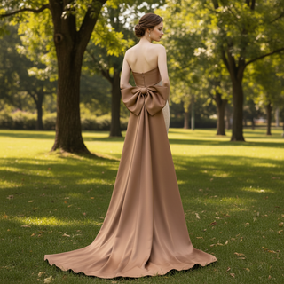 Women's Strapless Mermaid Evening Dress Beaded Rhinestones