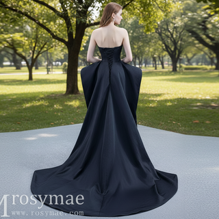 Unique Design Vintage Black Overskirt Jumpsuits for Wedding Party
