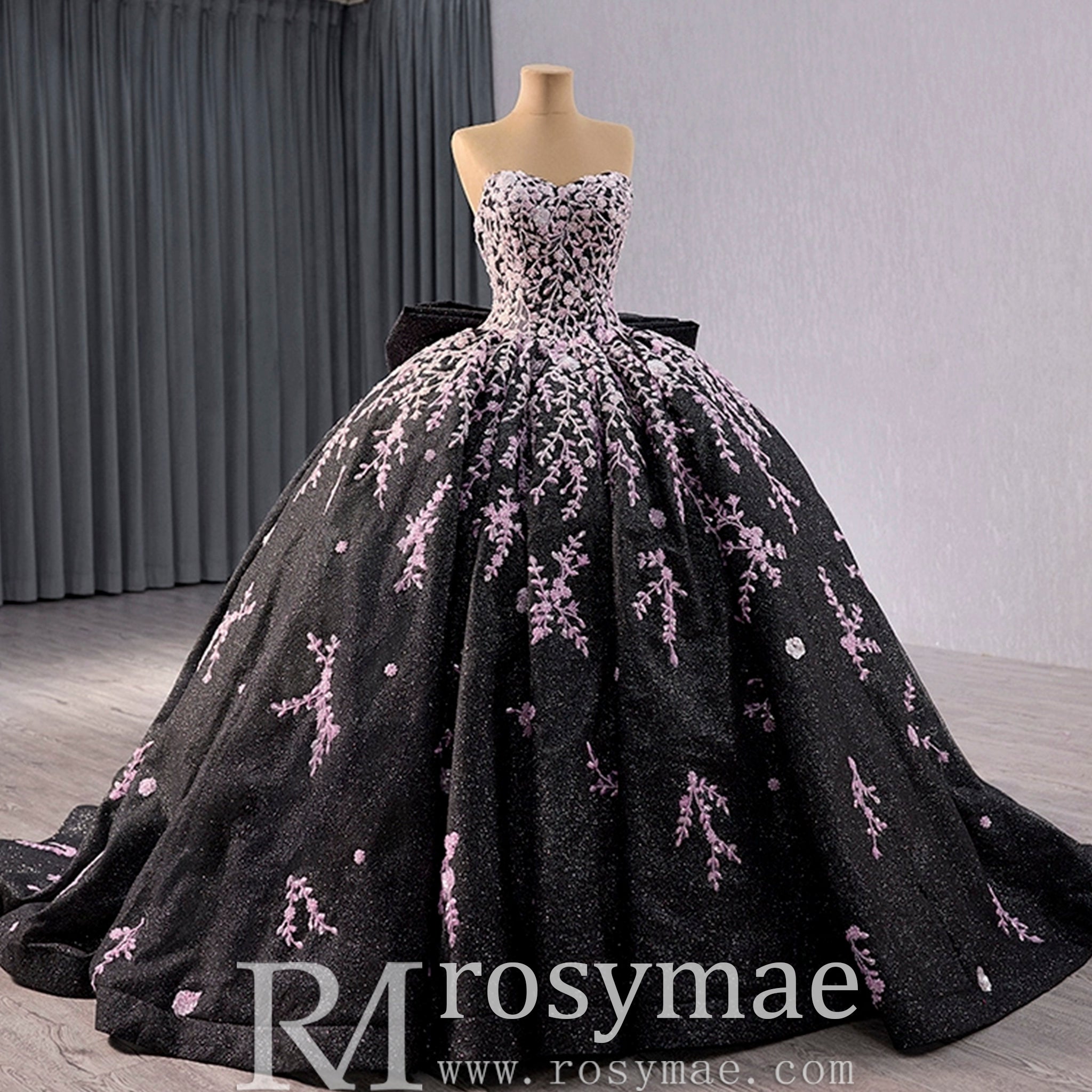 black quinceanera dresses Black Shimmering Wedding Gown Off the Shoulder Quinceanera Dress Custom Colors / 6