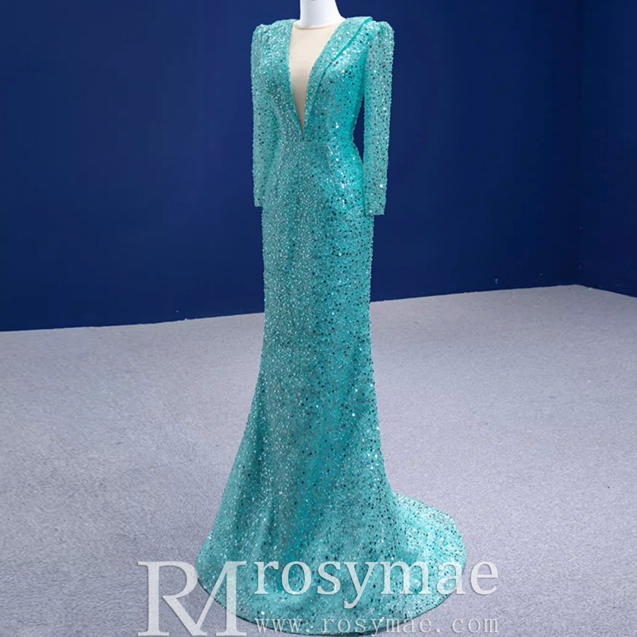 Sparkly Beaded Turquoise Prom Dresses with Detachable Overskirt Turquoise / 22W Sparkly Beaded Turquoise Prom Dresses with Detachable Overskirt Turquoise / 22W