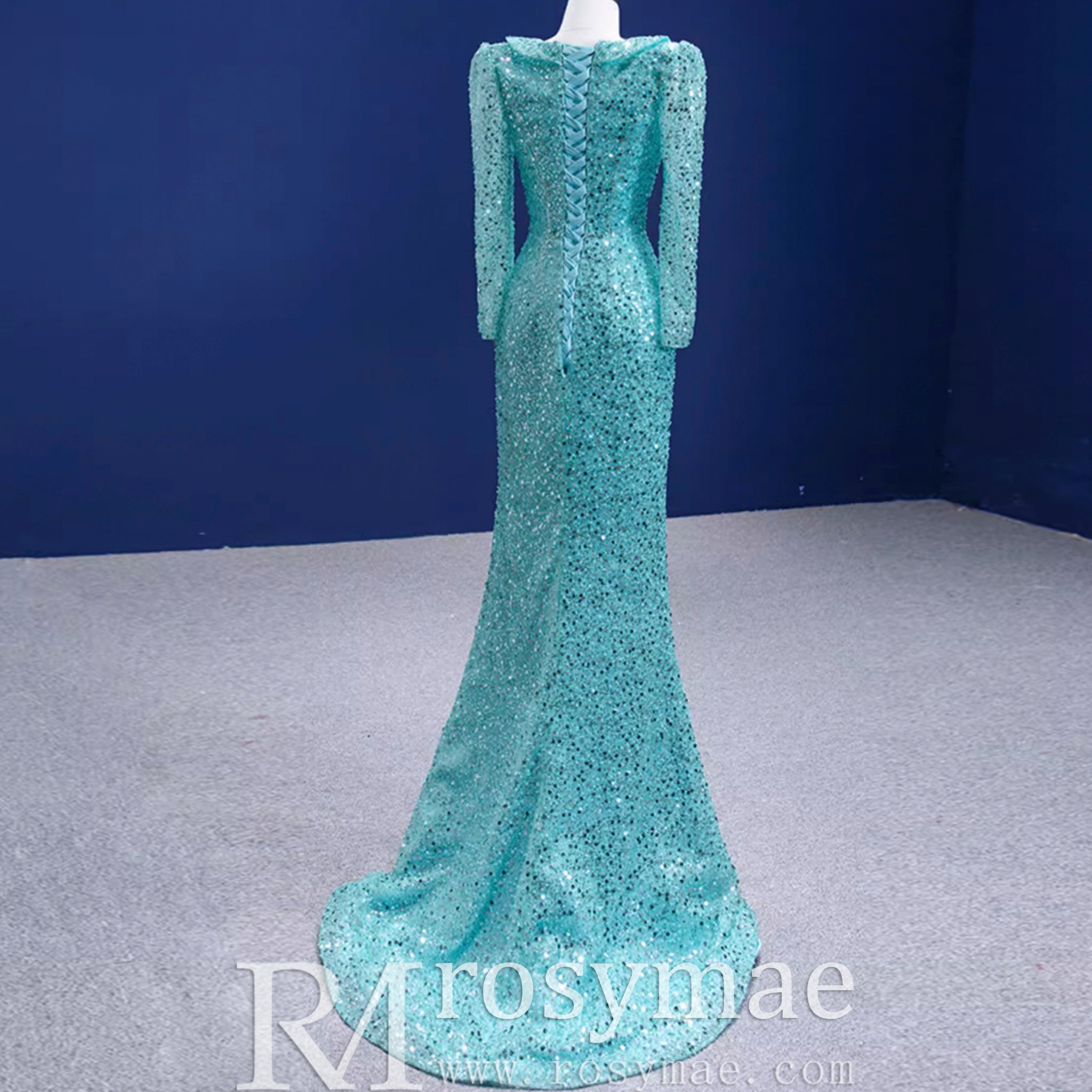 Sparkly Beaded Turquoise Prom Dresses with Detachable Overskirt Turquoise / 22W Sparkly Beaded Turquoise Prom Dresses with Detachable Overskirt Turquoise / 22W