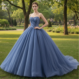 Detachable Blossom Wedding Dress Sweetheart Tiered Quinceanera Gown