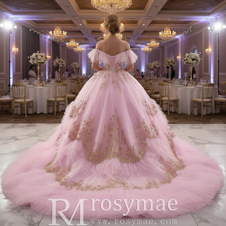 Sparkling Pink Quinceanera Dresses Ball Gown with Spahetti Straps