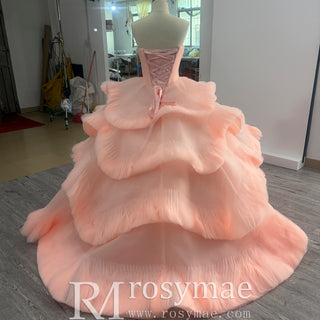 Ruffles Babay Blue Quinceanera Dress Robes De Soirée Vestidos De 15 Anos