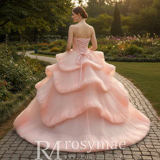 Ruffles Babay Blue Quinceanera Dress Robes De Soirée Vestidos De 15 Anos