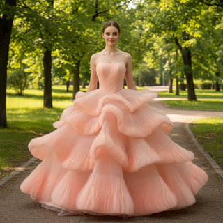Ruffles Babay Blue Quinceanera Dress Robes De Soirée Vestidos De 15 Anos