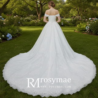 Off the Shoulder Ballgown Wedding Dresses Princess Wedding Gowns