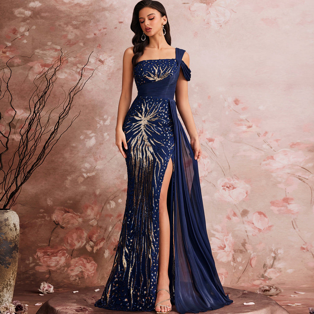 Robe femme élégante sans manches pour soirée