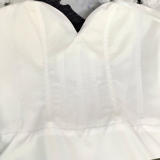 Elegant A Line Tulle Wedding Dress with Flowers on Shoulder