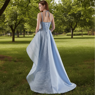 Luxury Sequins Long Formal Dress Evening Dress with Spagehtti Strap