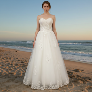 Floor Length Wedding Dresses with casual simply styles