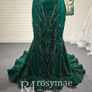 One-Shoulder Formal Gowns Single Long Sleeve Party Dresses