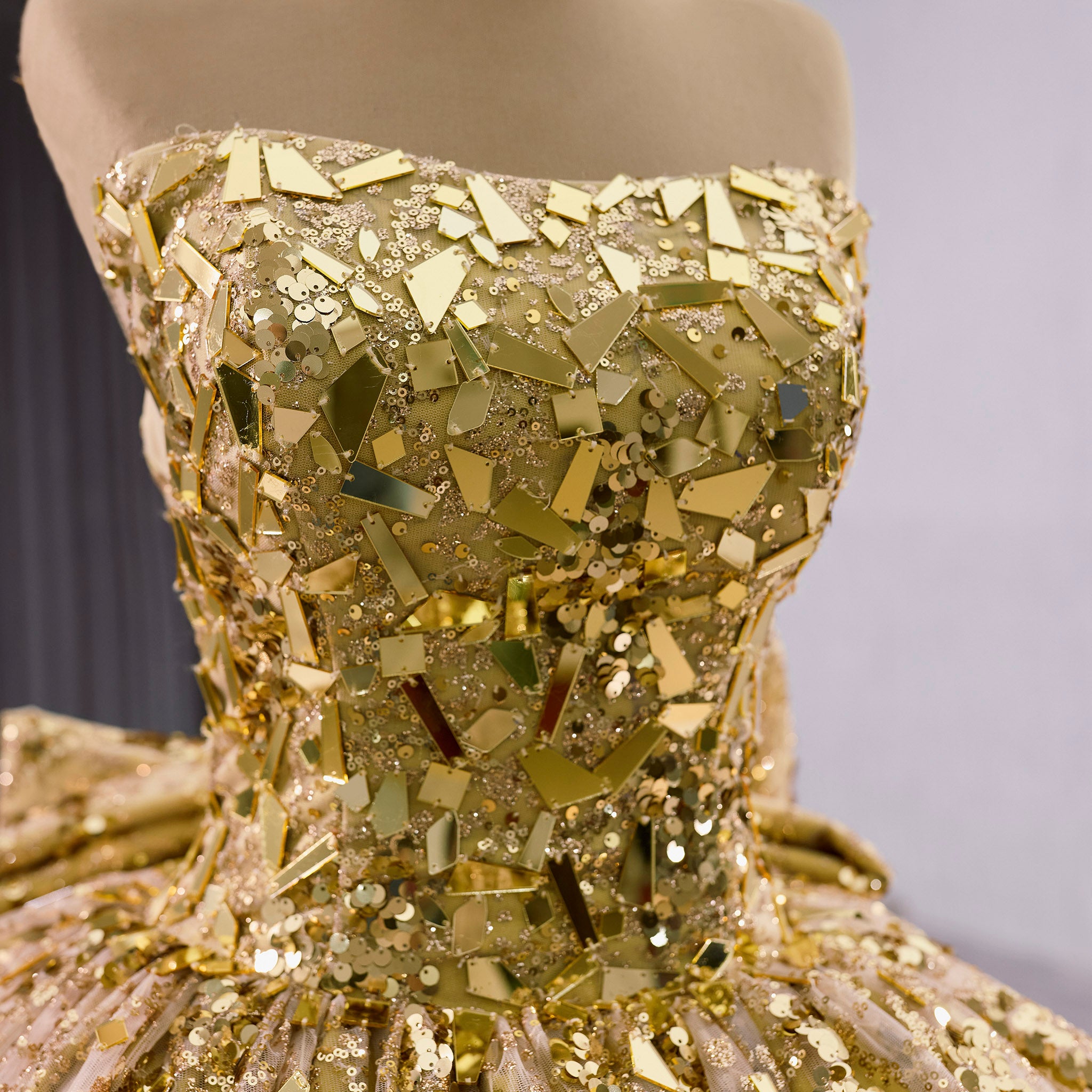Strapless Gold Sparkly Princess Quinceaera Ball Gown with Bowknot Gold / 8 Strapless Gold Sparkly Princess Quinceaera Ball Gown with Bowknot Gold / 8