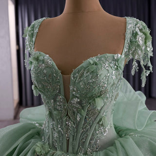 Light Green Quinceanera Dress Sweet 15 with 3D Flowers