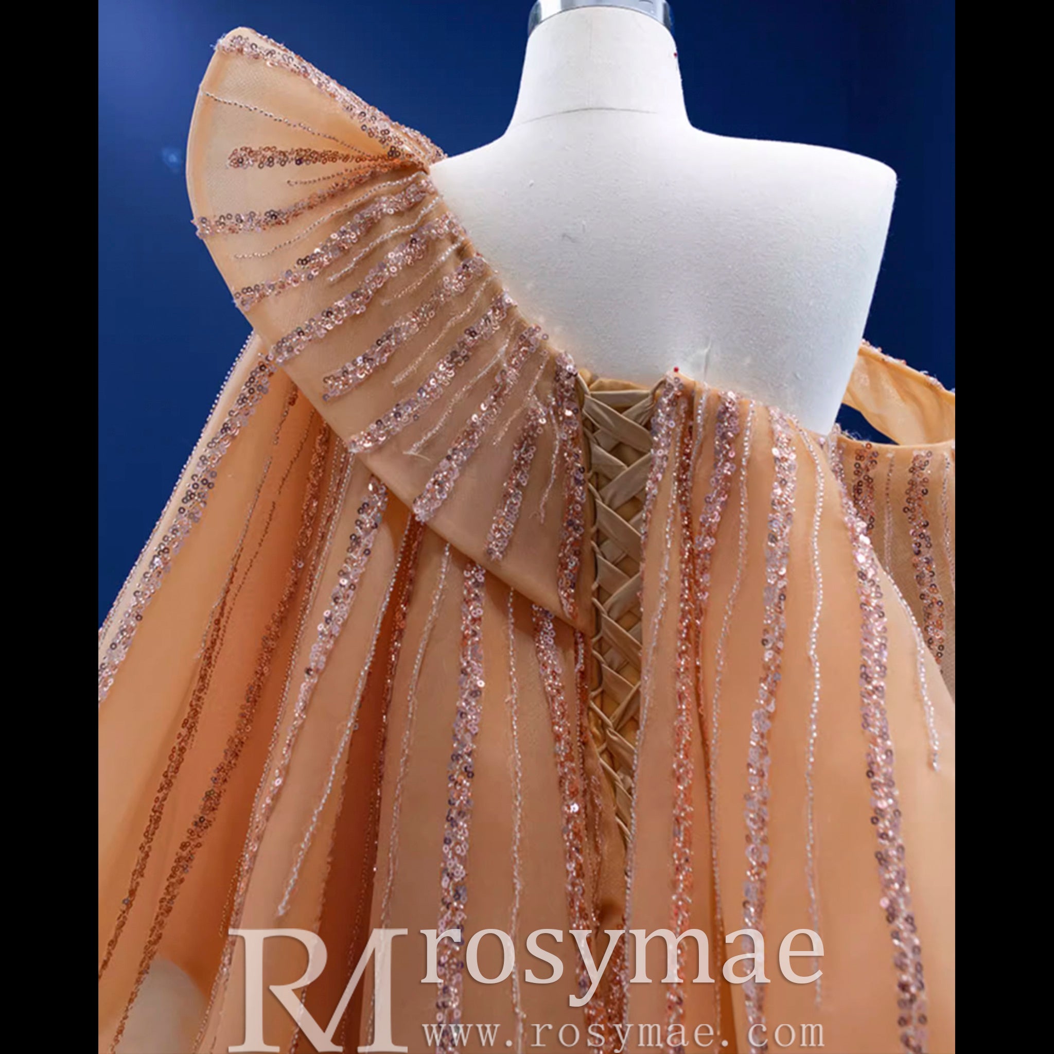 Graduation Dress Above Knee Midi Prom Gown with Ruffle Champagne Gold / 26W Graduation Dress Above Knee Midi Prom Gown with Ruffle Champagne Gold / 26W