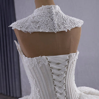 Sparkly Puffy Skirt Luxury Wedding Dress with Detachbale Jacket