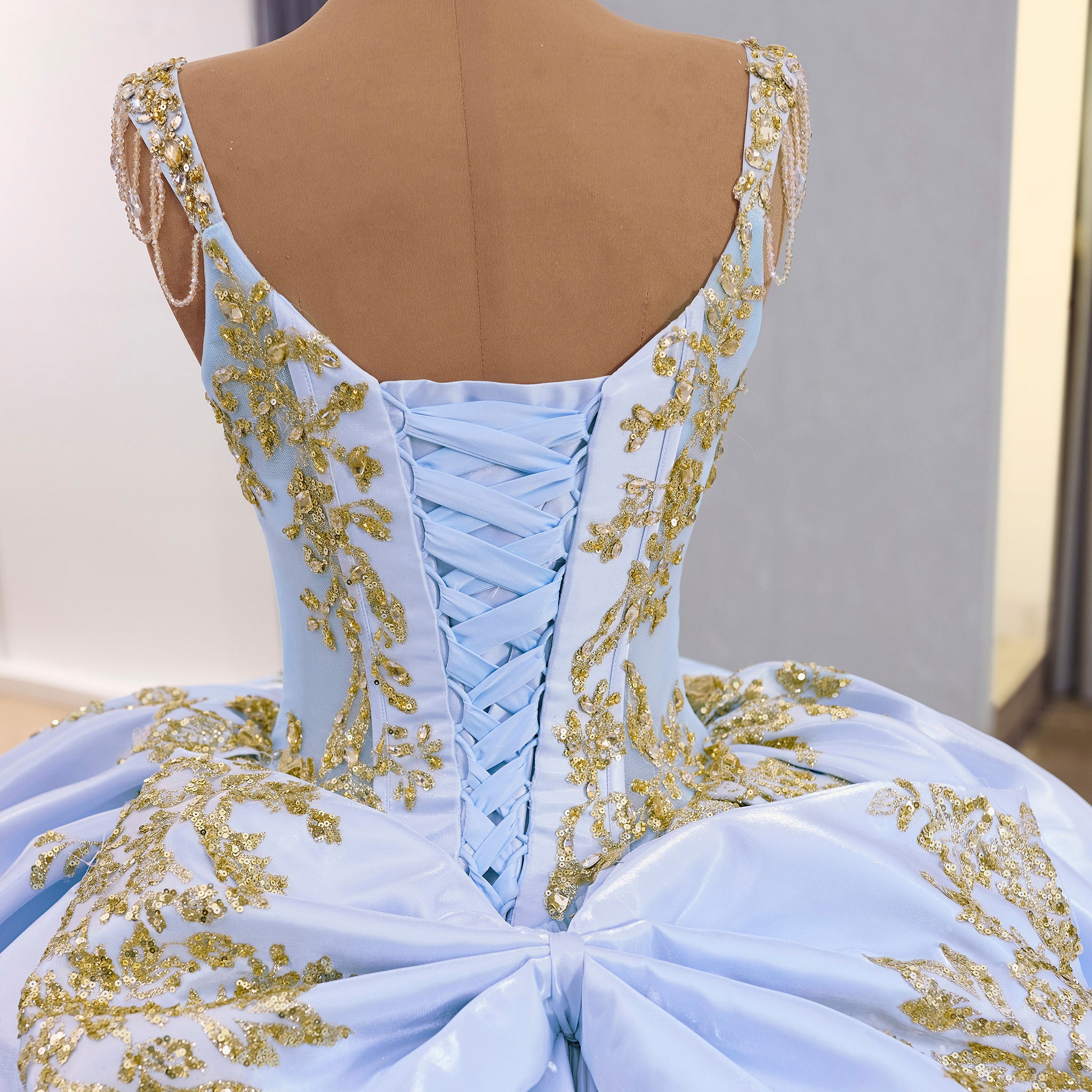 Sky Blue Quinceanera Dress Elegant Ball Gown Evening Party Dresses Custom Colors / 18w Sky Blue Quinceanera Dress Elegant Ball Gown Evening Party Dresses Custom Colors / 18w