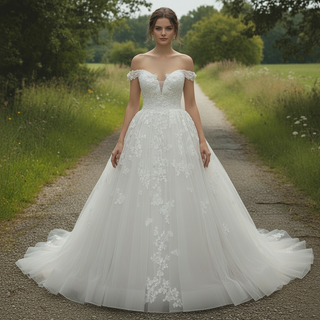 white country wedding dress