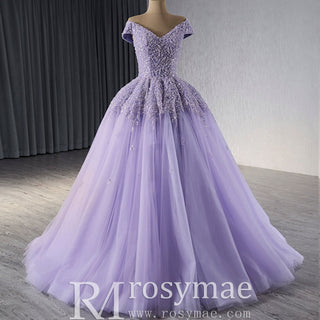 Sparkly Beaded Sequin Wedding Dress Off the Shoulder Formal Gown Rosymae Sparkly Beaded Sequin Wedding Dress Off the Shoulder Formal Gown Rosymae