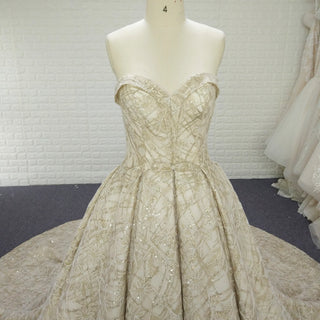 Luxury Sparkly Ball Gown Wedding Dresses for Elegant Brides