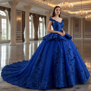 High-end Sparkly Tulle Ball Gown Wedding Dress Quinceanera Gown