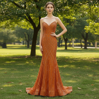 Elegant Women V Neck Sequin Maxi Evening Dress with Sparkly