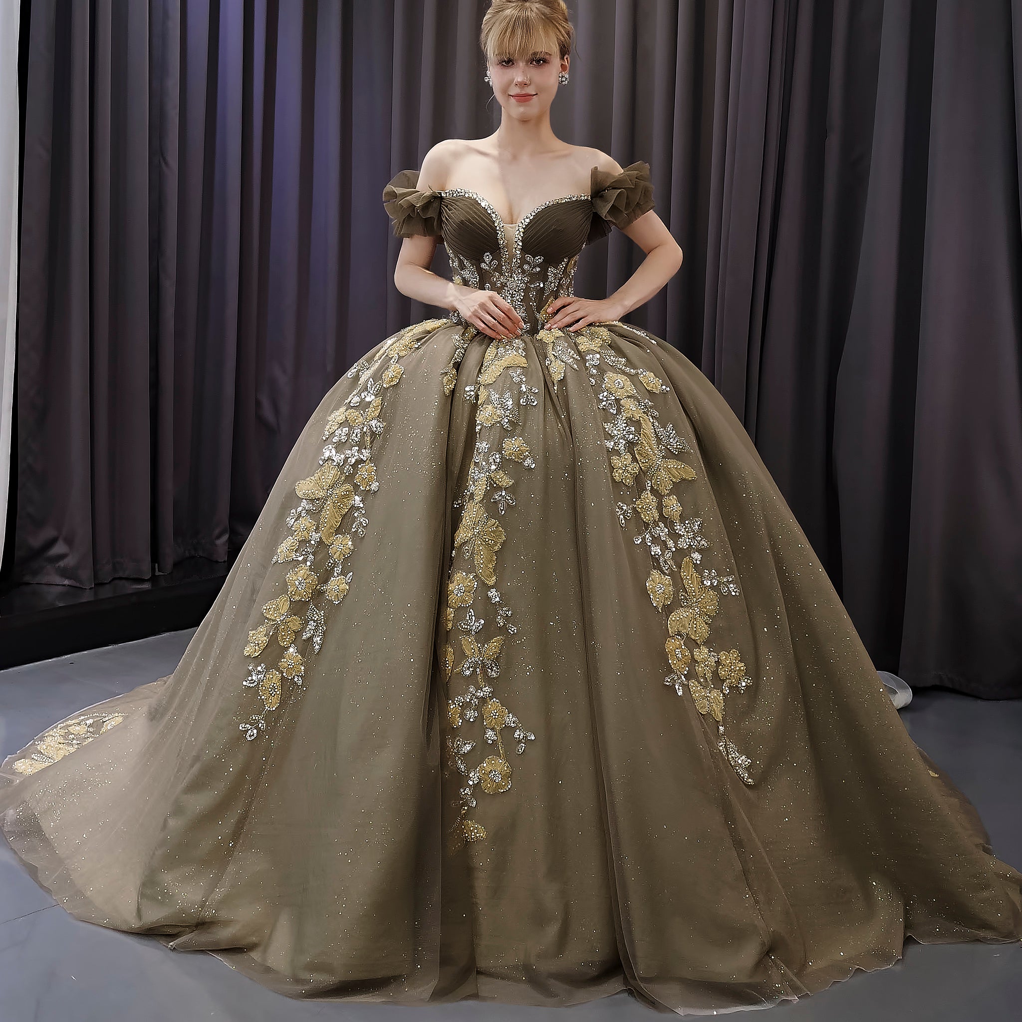 Olive Green Quinceanera Dress Robes De Soire Vestidos De 15 Anos Rosymae Olive Green Quinceanera Dress Robes De Soire Vestidos De 15 Anos Rosymae
