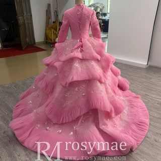Ruffles Babay Blue Quinceanera Dress Robes De Soirée Vestidos De 15 Anos