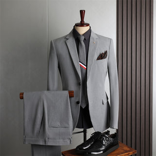 Four Seasons Leisure Business Fashion Slim Fit Wedding Bridesman Suit Men's Wear