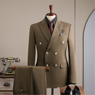 Fashion Double-Breasted Business Slim-Fit Suit For Men