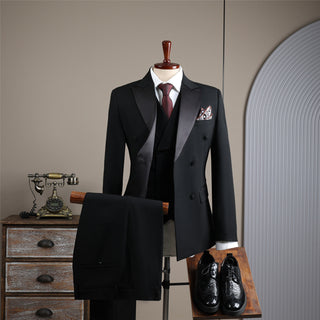 High Quality Double Breasted Suit For Men Groom's Wedding Suit Set