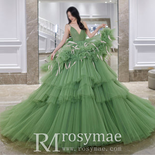 Green Quinceanera Dresses & Ball Gowns with Spaghetti Straps