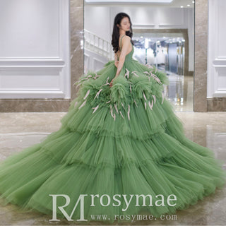 Green Quinceanera Dresses & Ball Gowns with Spaghetti Straps