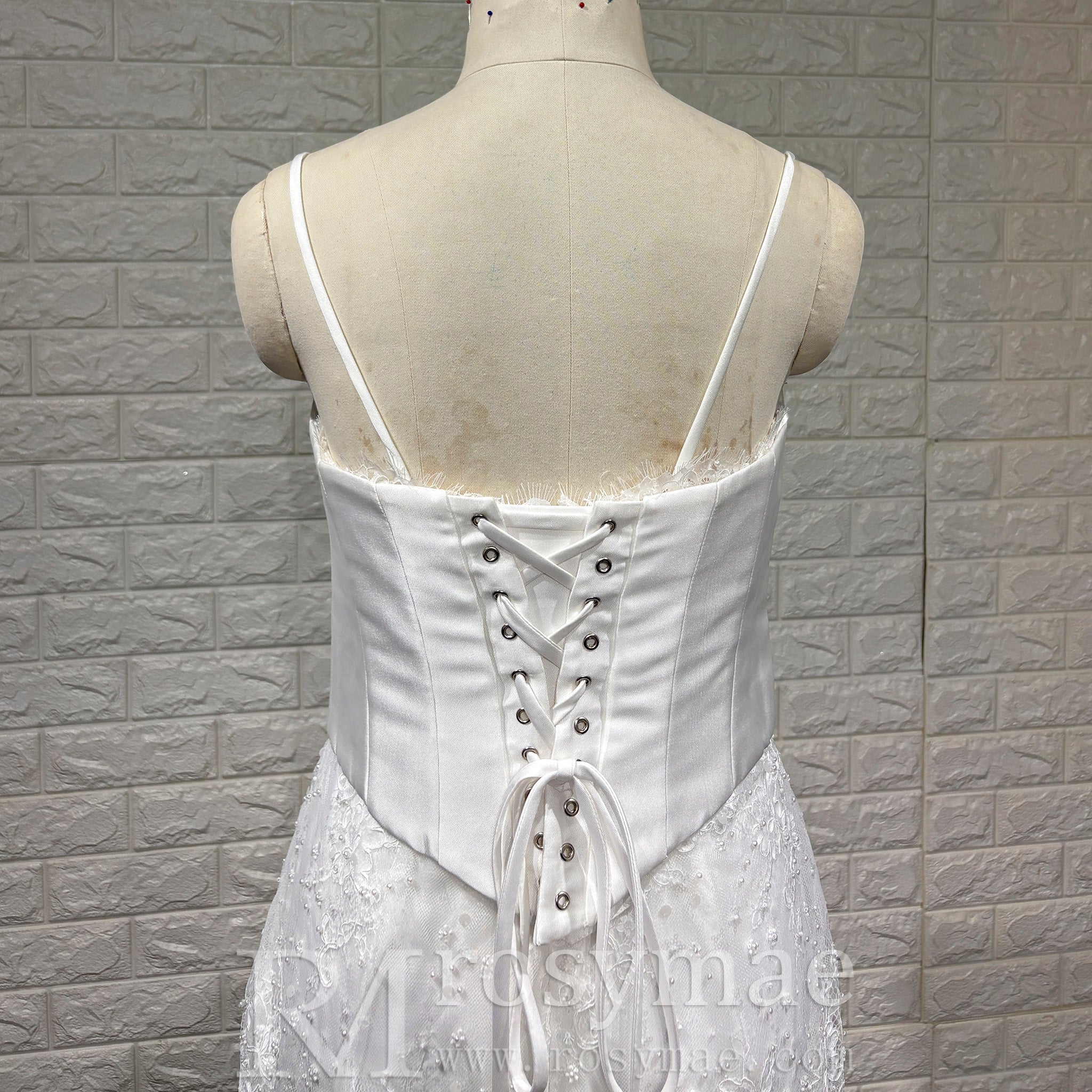 chiffon fabric wedding dresses V-Neck Long Sleeves Backless Ivory Chiffon Wedding Dress with Lace US12 / Custom Color main image 0