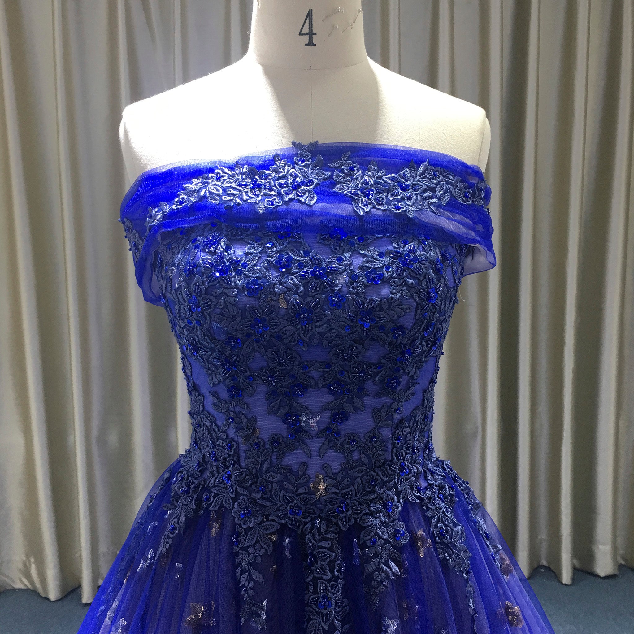 Elegant Straight Neck Strapless Maxi Royal Blue Prom Dress Rosymae Elegant Straight Neck Strapless Maxi Royal Blue Prom Dress Rosymae