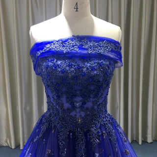 Elegant Straight Neck Strapless Maxi Royal Blue Prom Dress Rosymae Elegant Straight Neck Strapless Maxi Royal Blue Prom Dress Rosymae
