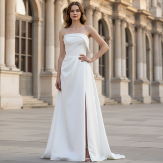 Satin Wedding Dresses Simple and Elegant Bridal Gowns