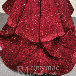 Women Maxi Off the Shoulder Sequin Prom Dress Evening Gown