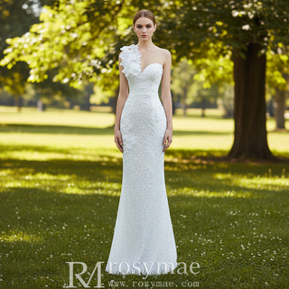 Shiny Beaded Mermaid Wedding Dress with Detachable Skirt